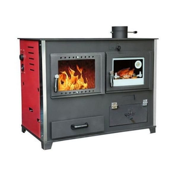 Yakar 401 Kuzineli Kaloriferli Soba Vişne Çürüğü