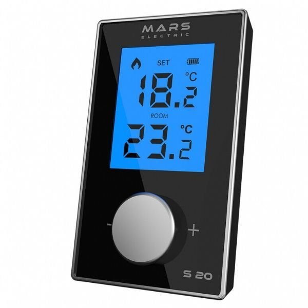 Mars S20 Kablosuz On/Off Dijital Oda Termostatı Siyah